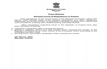 Revised Covid-19 regulations in Poland